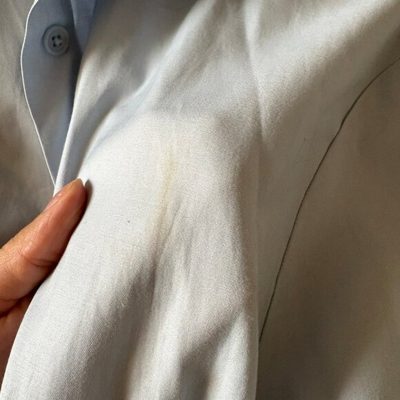 Reformation Andy Oversized Shirt Blue - Size L - Picture 5 of 5